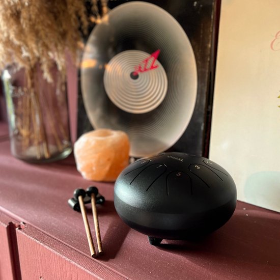 Orakl ® - Tongue Drum Echo Kosmisch Zwart - Inclusief lesboek - Handpan ø 16 cm - Tongue Drum - Handpan Drum - Steel Tongue Drum - Klankschaal - Geluidstherapie van Orakl — afbeelding 3