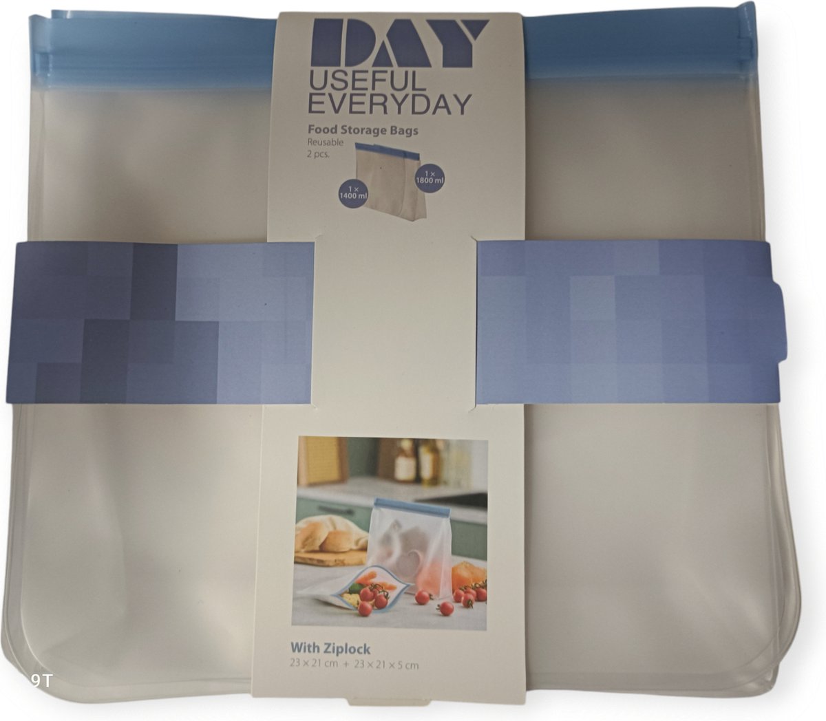 DAY - Vershoudzakjes-Silicone -2 stuks -23x21cm- 23x21x5 cm