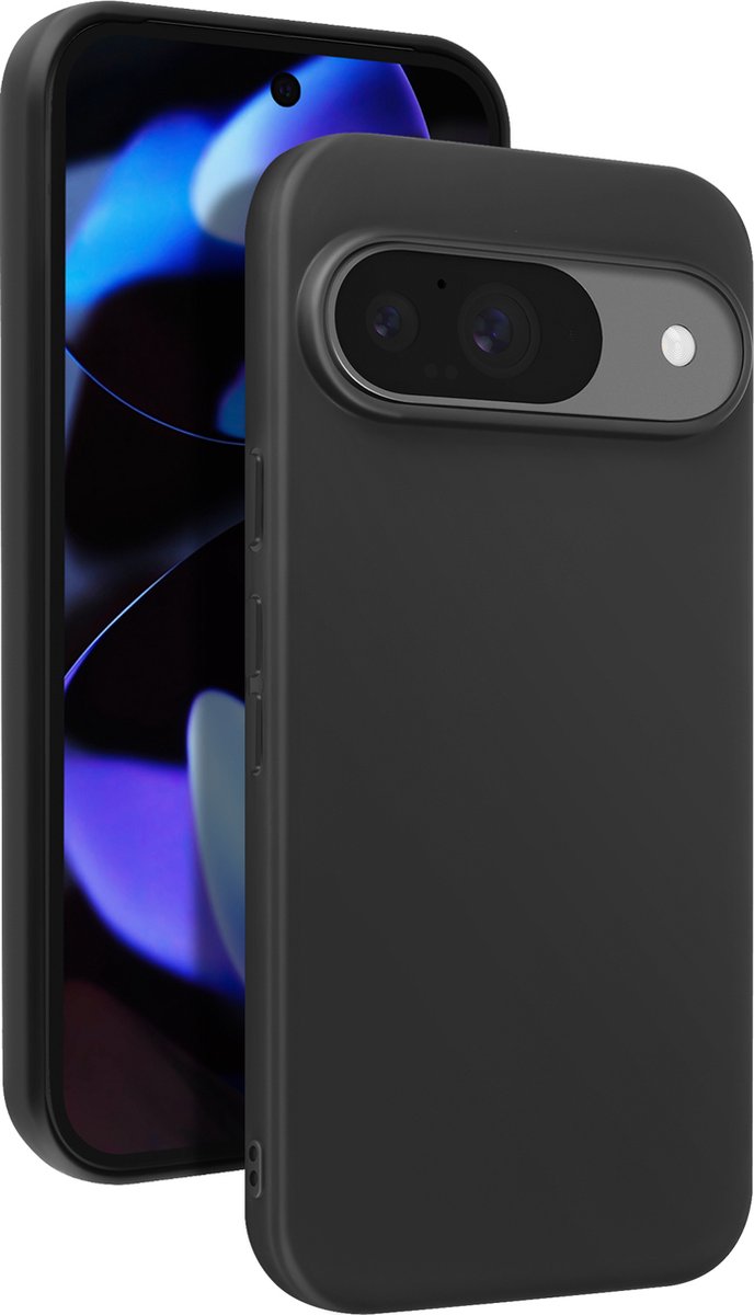 Mayaxess, Hoesje voor Google Pixel 9 en 9 Pro Zachte Silicone Dunne Coating, Zwart