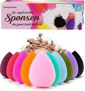 Bol.com Beauty Blender - Make-up Sponsjes - Powder Puff - Spons - 10 stuks - Luxe Touch! aanbieding