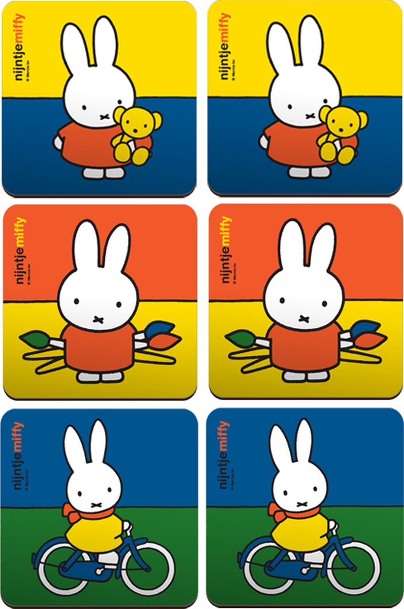 Onderzetters Nijntje colors 6 stuks