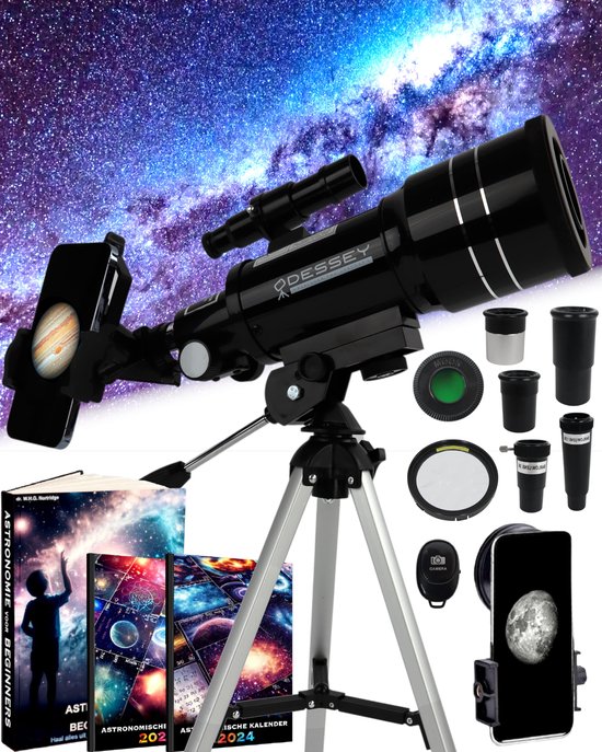 ODESSEY® Refractor Telescoop voor Kinderen 150X Zoom – Tafel Telescoop – Sterrenkijker – Telescoop Kinderen – Sterrenkijker voor Kinderen – Sterrenkijker Telescoop