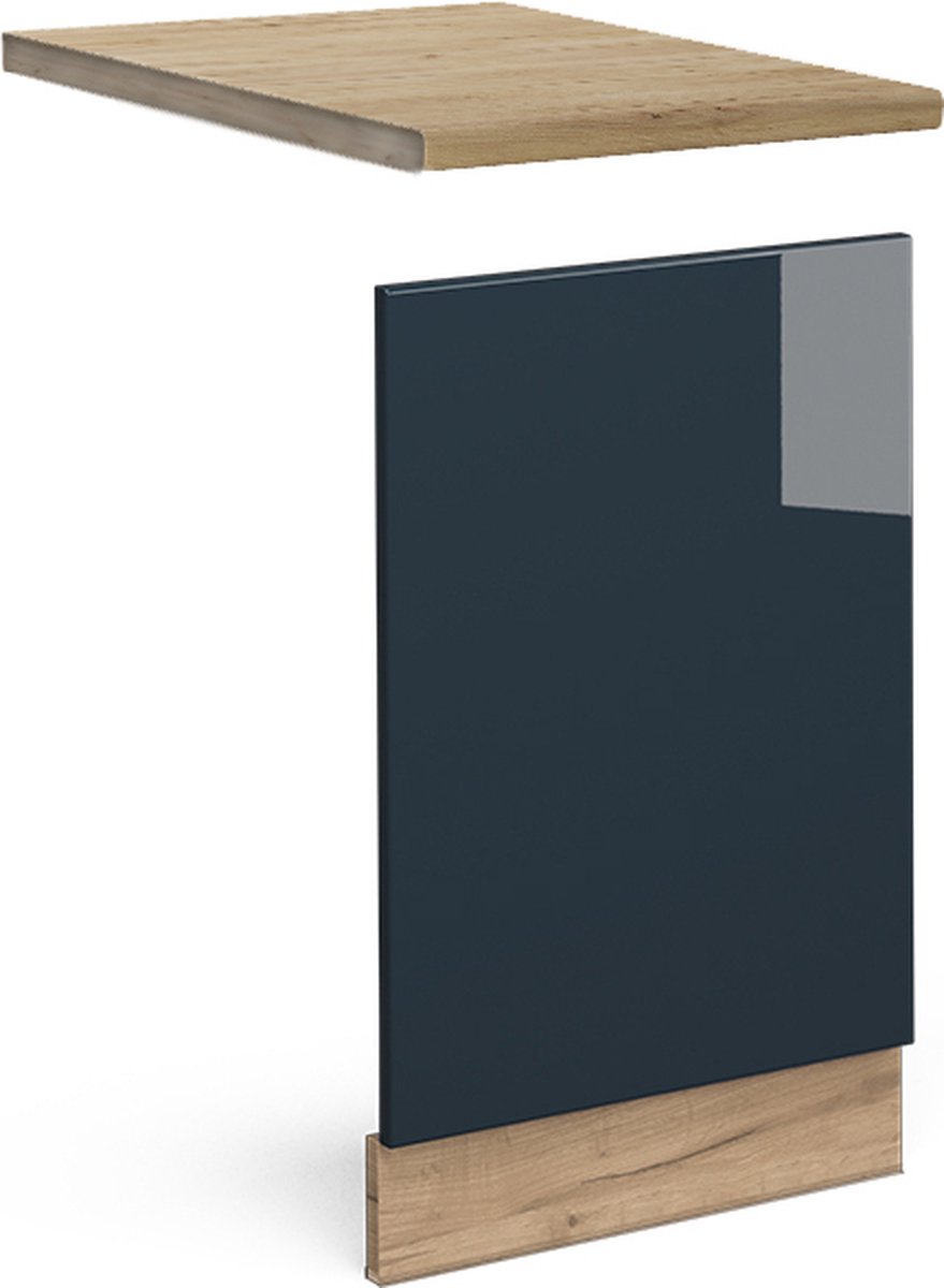 Vicco Fame-Line Keukenkasten – 45 cm, WB Eik Donkerblauw hoogglans Donkerblauw hoogglans/Goudkleurig Eiken