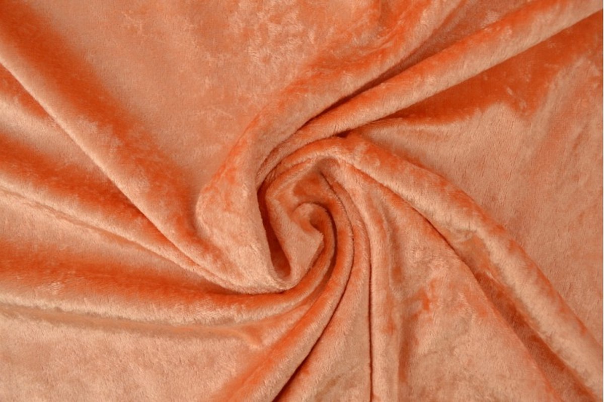 40 meter velours de panne - Oranje - Crushed velvet - 150cm breed
