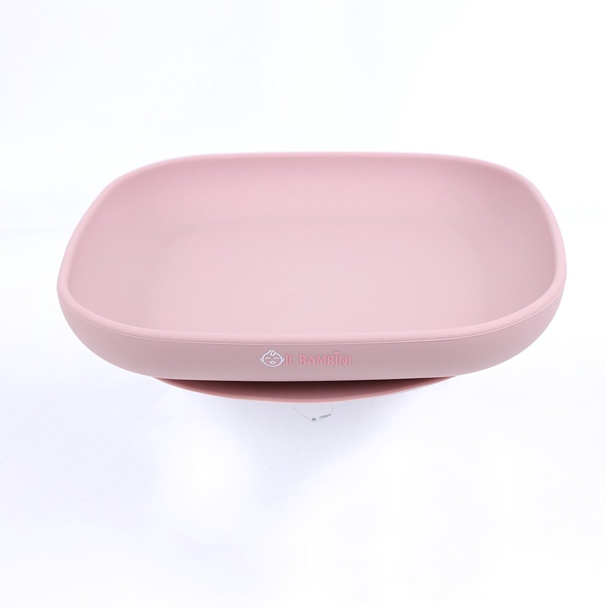 Goedkoopste IL BAMBINI - Kinderbord - Baby bord - Kinderservies - bord - lichtroze - Siliconen BPA vrij - Onbreekbaar - 17 x 17 cm