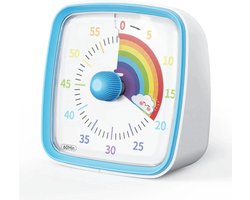 foto van Yunbaoit Visuele Timer Met Nachtlampje, Afteltimer Van 60 Minuten Voor Kinderen En Volwassenen, Stille Klassikale Timer Voor Thuis, School - Blauw Rainbow