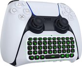 Bol.com oCreon Groen Toetsenbord met Achtergrondverlichting voor PS5 Controller - Chatpad met Luidspreker aanbieding