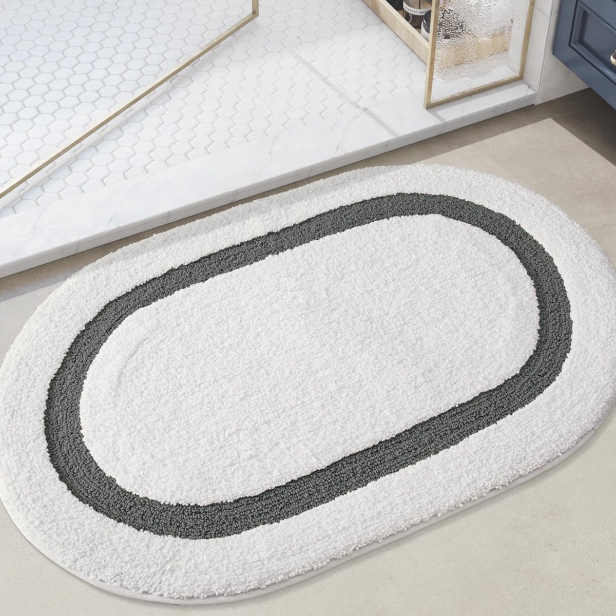 Goodivery ® Binnenhuis Mat in Ovaal Design met Antislip Eigenschappen voor Badkamer en Toilet