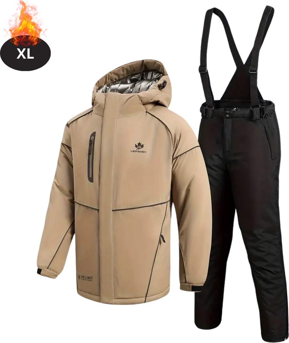 Nivard Skipak SkiBroek Skijas Ski Suit Wintersport Heren 2-Delig Creme