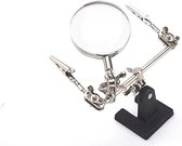 Derde hand - Derde hand met vergrootglas - Vergrootglas met klemmen - Solderen - Soldeerhulp - Vergrootglas op standaard - Loeplamp
