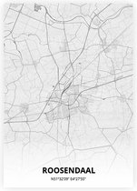 Roosendaal plattegrond - A2 poster - Tekening stijl