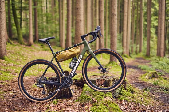 Rinos Sandman 7 Gravel Bike - carbonframe,, GRX 820 24 versnellingen, hydraulische schijfremmen, lichtgewicht, allround fiets voor elk terrein, Zwart Groen 54 van Rinos — afbeelding 5