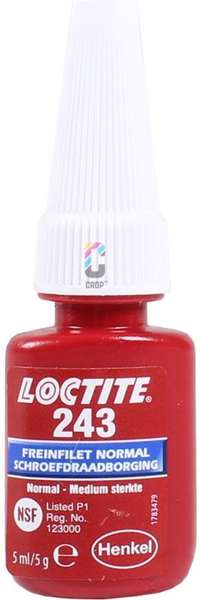 Colle frein filet Loctite 243 normal medium 5ml pour auto moto mécanique Neuf
