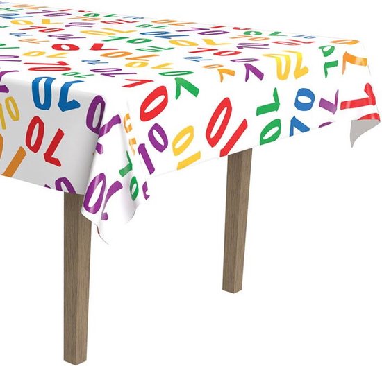 Tafelkleed 70 Jaar Plastic 2 Stuks Verjaardagversiering Verjaardag 