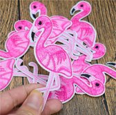 ProductGoods - 10x Leuke flamingo Patch voor op kleding