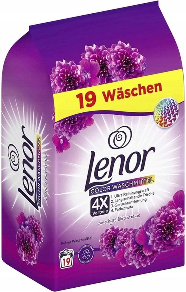Goedkoopste Lenor - Color - Amethist Bloemendroom - Waspoeder - 1,14kg - 19 Wasbeurten