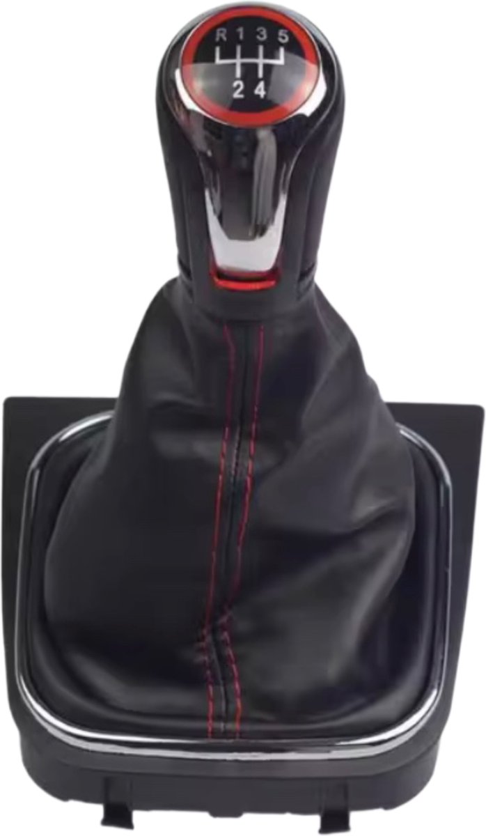 Medj - Pook-pookknop-versnellingspook-chroom-geschikt voor volkswagen Vw Golf 5 6 MK5 MK6 R32 R20 Gtd Gti 2004 2005 2006 2007 2008 2009 2010 2011 2012 2013-5 versnellingen