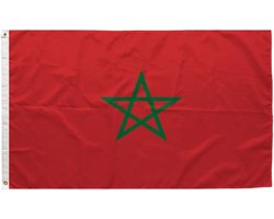 Scoby - Marokkaanse Vlag - Moroccan Flag - Marokko - 90x150cm - Original Colors - Strong Quality - Inclusief Bevestigingsringen