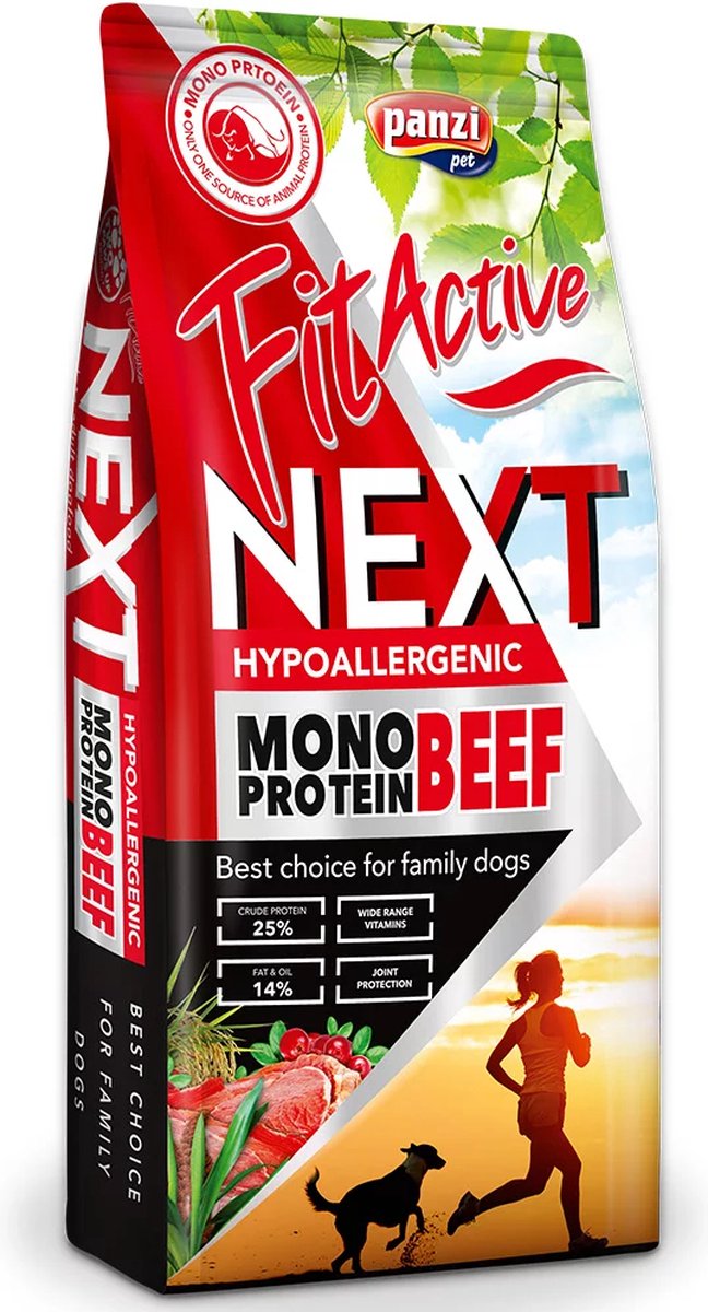panzi pet Fit Active Burstin' out FitActive - Hypoallergeen hondenvoer - Mono eiwit rund - Adult - 15kg