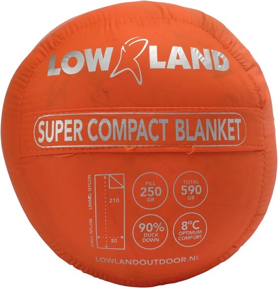 LOWLAND OUTDOOR® Donzen slaapzak - Super compact blanket - 210 x 80 cm - 590gr +8°C van LOWLAND OUTDOOR — afbeelding 5