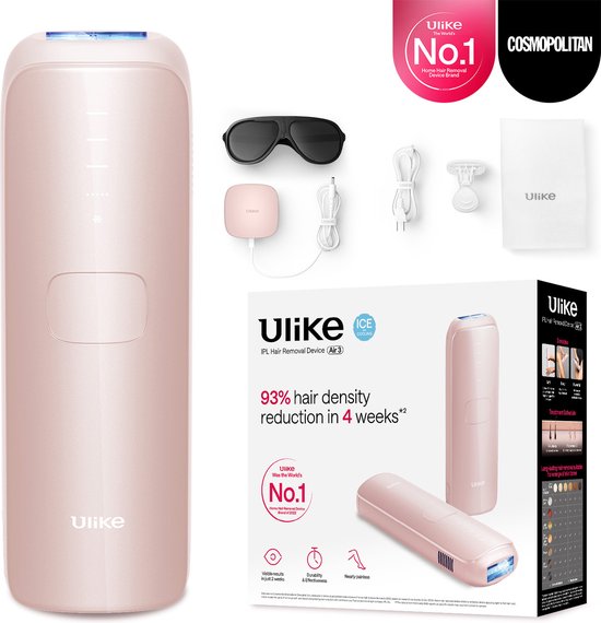 Ulike Air 3 IPL Hair Removal Device Roze - haarverwijdering - laserontharing - geavanceerd IPL-apparaat