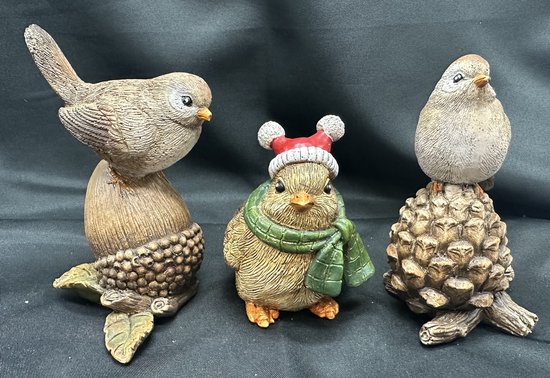 Vogel op clip 10 cm grijs | It's all about Christmas