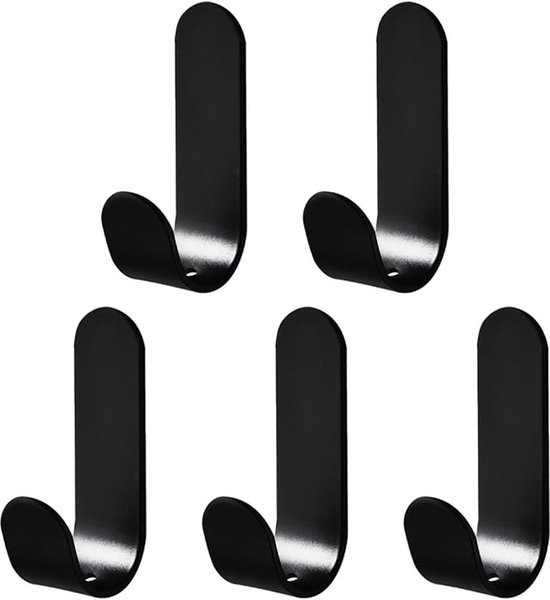 Handdoekhouders - Kunststof - Zwart - Zonder boren - Handdoekrek