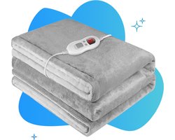 Warmte Deken Elektrisch 152x127cm - 6 Standen - Electrische Deken 1 Persoons - Fleece Deken Elektrisch - Silvergear