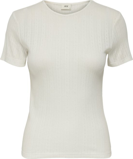Off-white T-shirt met korte mouwen en een ronde hals met een subtiel dia-patroon.
