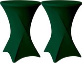 Statafelrok Donkergroen 80cm - Statafelhoes Groen - Tafelrok - Set van 2 - Statafel rok - ∅80-85x110cm - Tafelrokkenshop.nl