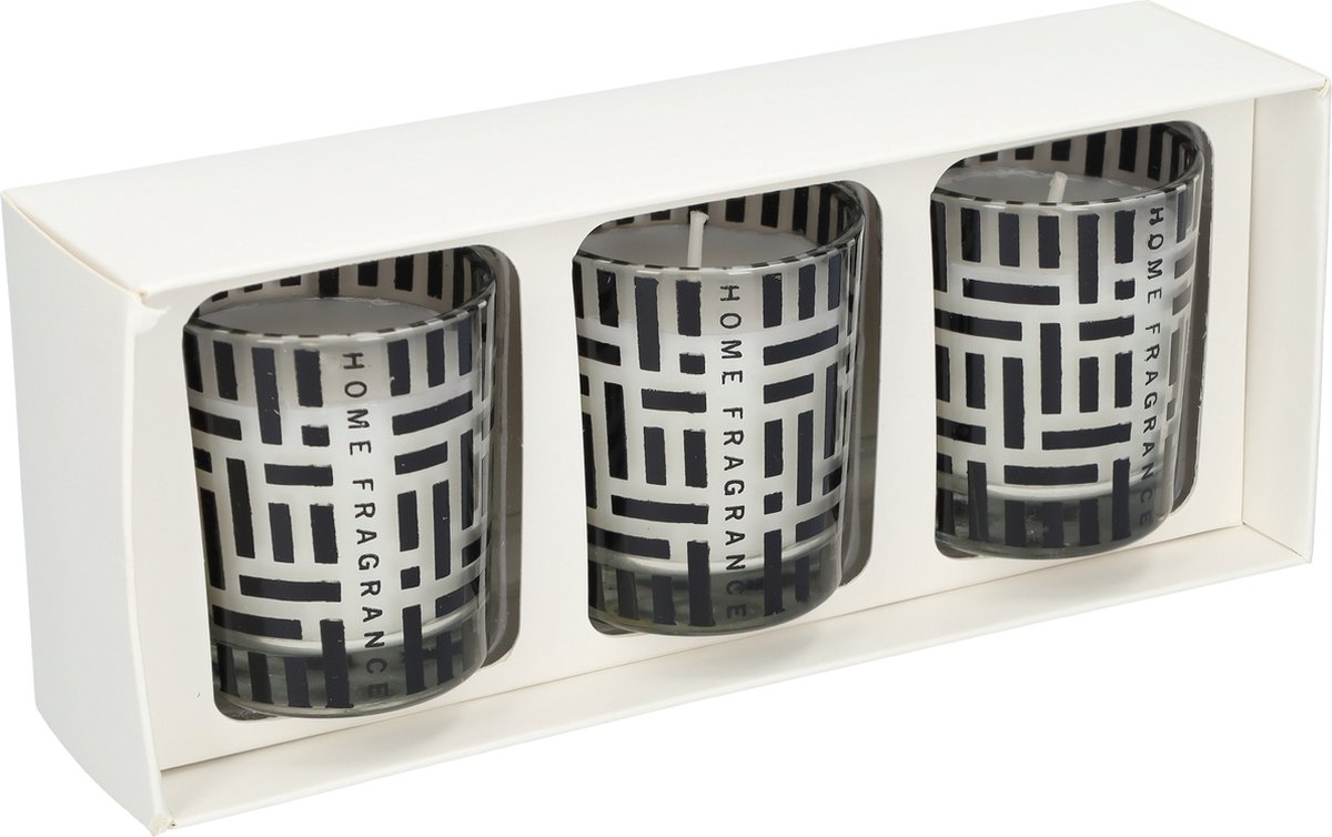 Kaarsen - Geurkaarsen in glas - Sfeerverlichting met een heerlijke geur - In een set van 3 - Een luxe geschenkset voor zowel mannen als vrouwen - Verschillende kleuren en geuren - Compacte en kleine kaarsjes - Ideale sfeermakers in huis! - Ancient — cadeau in Wonen & Interieur - foto 5