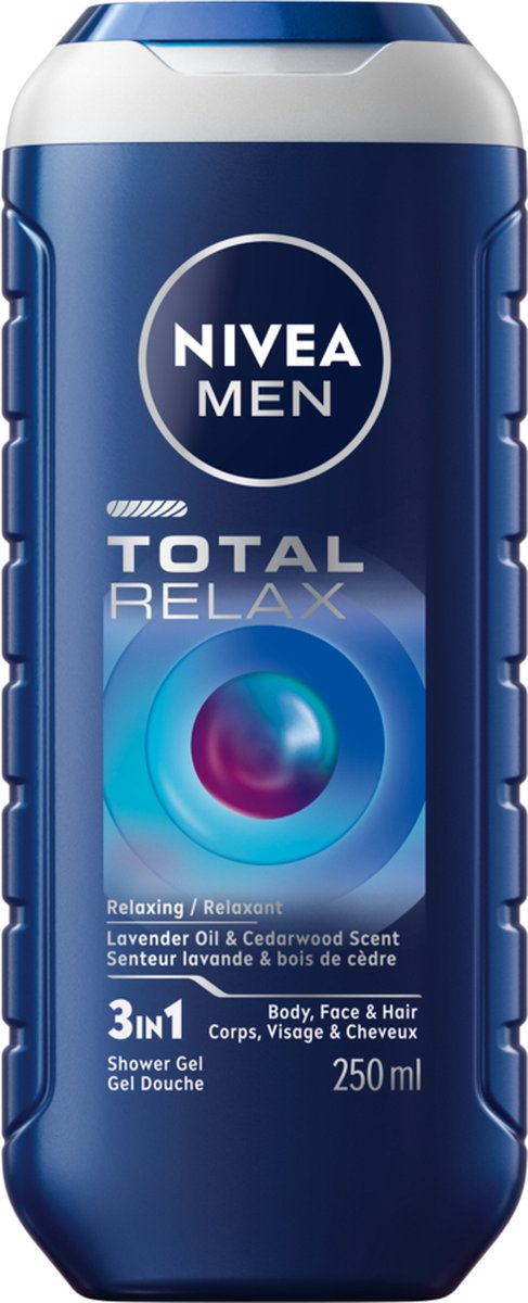 Goedkoopste NIVEA MEN Douchegel Total relax - 3 in 1 Showergel - Voordeelverpakking - 6 x 250 ml