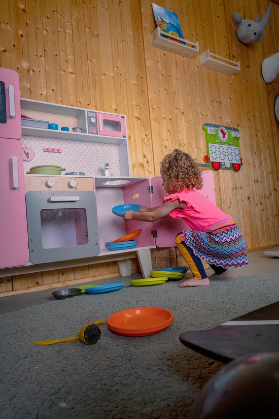 4PRESIDENT Robe Filles - Pink fluo / Zigzag AOP - Taille 74 - Filles