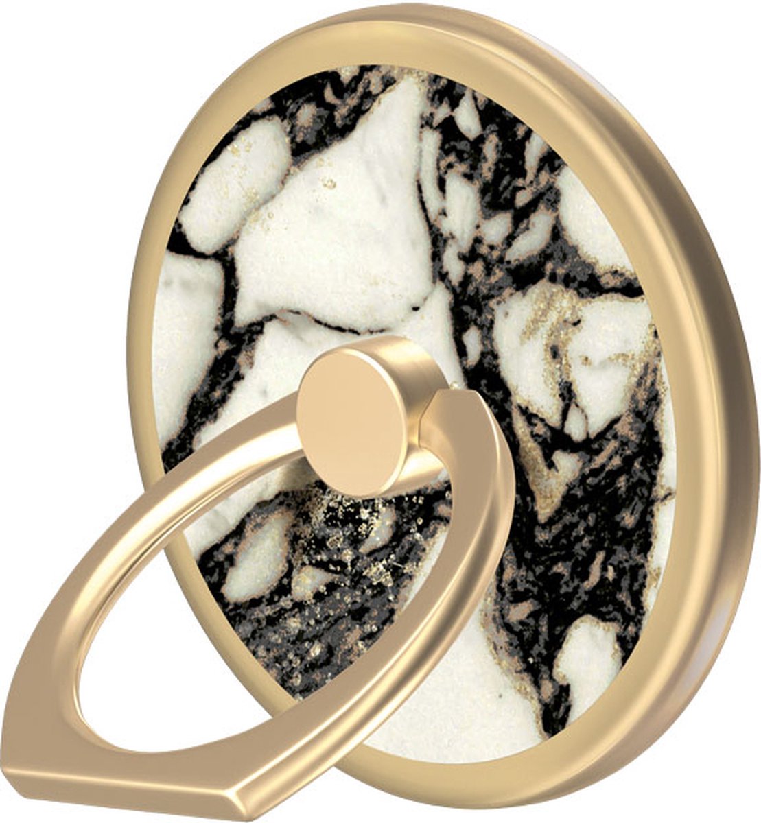 IDEAL OF SWEDEN, Universele Telefoon Ring Houder Model Calacatta Goud Marmer, Goud