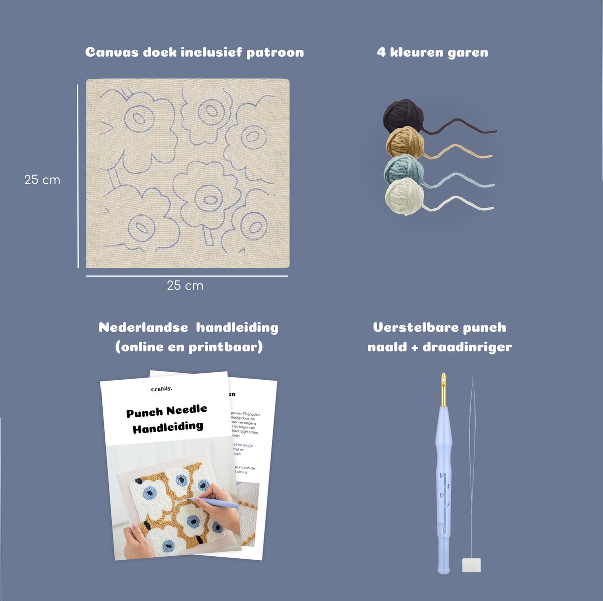DIY Punch needle set Vos - Graine Creative DIY Punch needle set Vos - Graine Creative