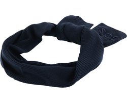 BOSS Sjaal Afox Knitted Scarf Dark Blue Donkerblauw