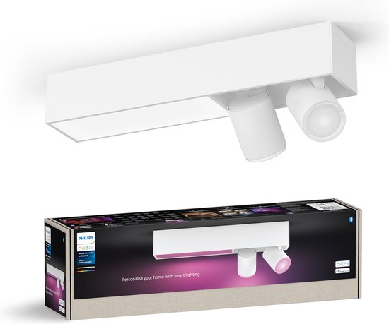 Philips Hue Centris Opbouwspot White and Color - Wit - Rechthoek - 2-spots