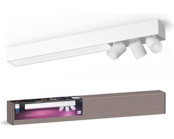 Philips Hue Centris - spot en plafondlamp - wit - GU10 en geïntegreerde LED - 3 spots en ceiling - aanpasbaar wit en gekleurd licht - slimme verlichting