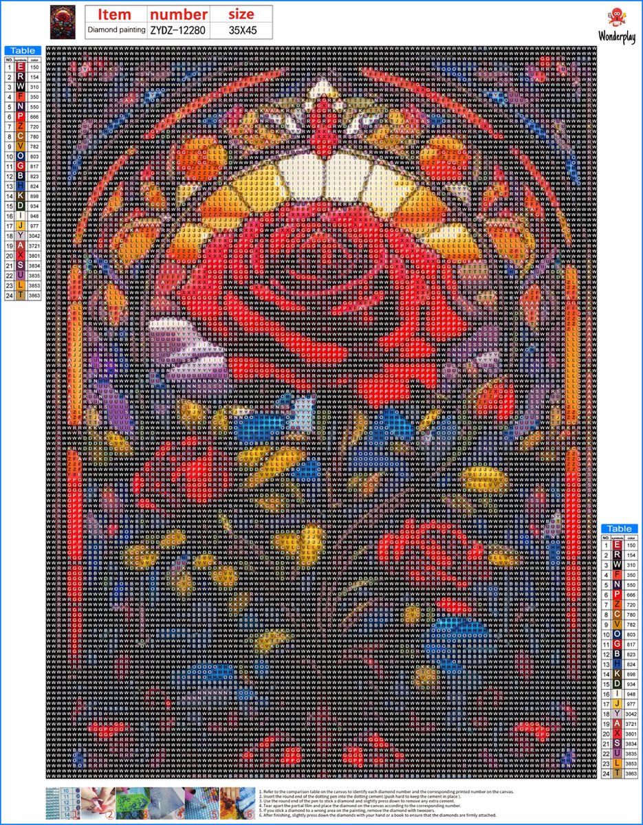 Wonderplay - Diamond painting - Diamond painting volwassenen - Diamond painting pakket volledig - Rozen - 30x40cm - ronde steentjes — afbeelding 2