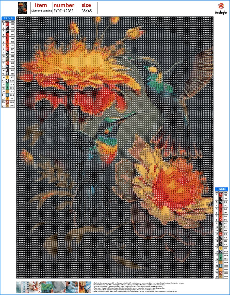 Wonderplay - Diamond painting - Diamond painting volwassenen - Diamond painting pakket volledig - Vogels - 30x40cm - ronde steentjes — afbeelding 2
