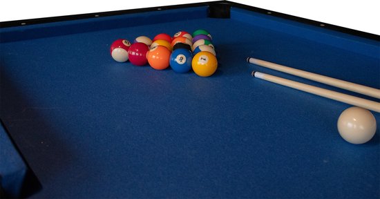 Cub Sports® Blackpool Pooltafel 7ft - inclusief gratis afdekhoes - Hufterproof - Indoor Pooltafel - Pooltafel voor thuis - Pooltafel 7ft - Zwart - Blauw laken - 80kg- 2 jaar garantie - Inclusief accessoires - Keuen - Set poolballen -Pooltafel School van Merkloos — afbeelding 5