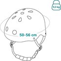 Schematische tekening van een helm met cirkel die de maat 50-56 cm aangeeft.