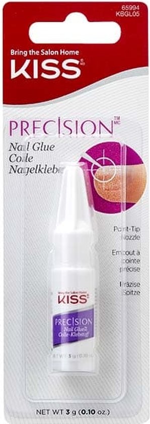 Foto: Kiss precision nagellijm met fijne punt professionele nail glue voor nepnagels nagelreparatie transparant