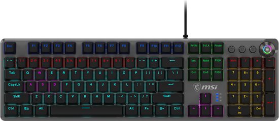 MSI FORGE GK310 RED US - Gaming Keyboard - Mechanical RED Switches - RGB LED