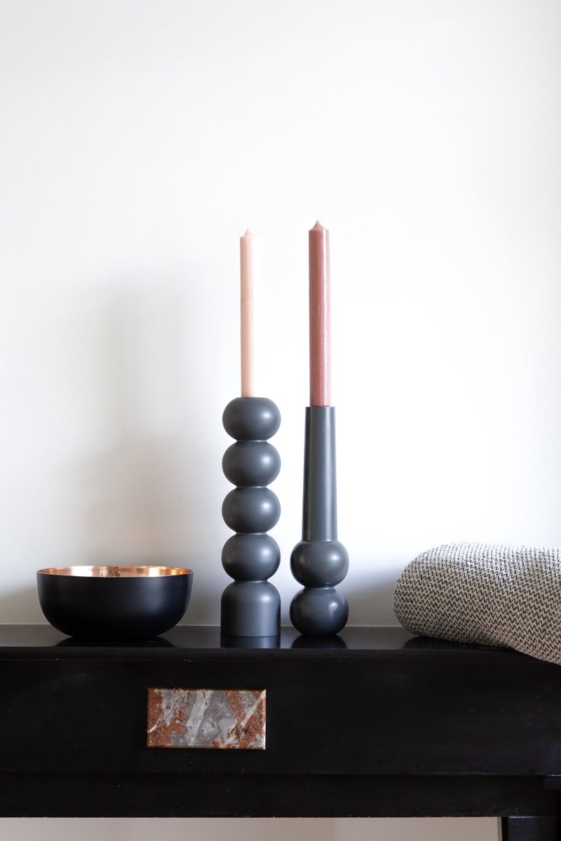 Candleholder 3-in-1 high - Charcoal