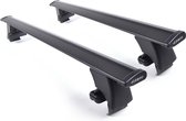 Dakdragers geschikt voor de Renault Clio V E-tech vanaf 2023 glad dak - Aluminium - Hoog laadvermogen 100kg - Wingbar - Zwart - Merk Farad