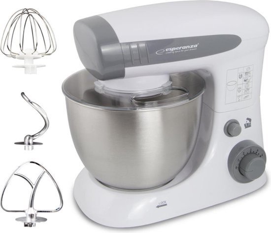 Esperanza EKM024 mixer Staande mixer 800 W Grijs van Esperanza — afbeelding 4
