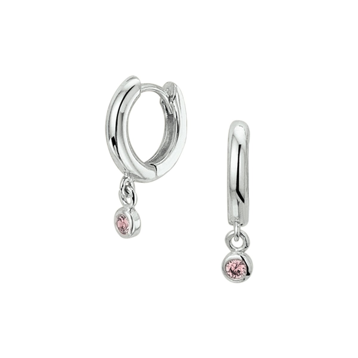 Yep! klapoorringen zirkonia - 10.5 mm - Zilver