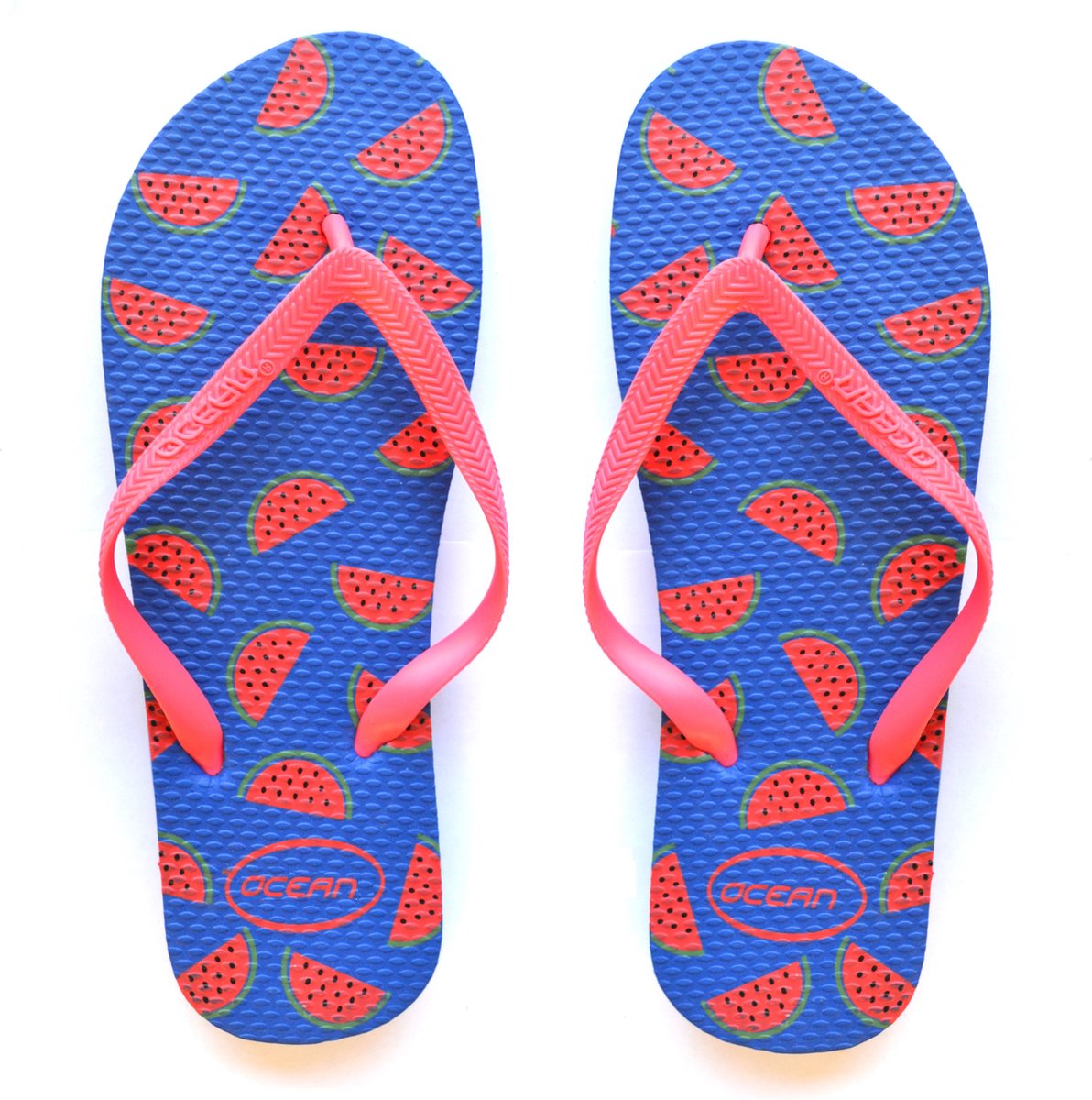 Watermeloen slippers blauw - maat 39