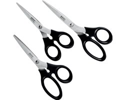 Leitz Roestvrijstalen Scharenset - 165/185/200 mm - met Ergonomische Handgreep - Zwart